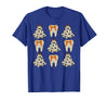 Dentist Dental Halloween Costume Tee Gifts Floral Ghost Teeth Dental Dentist Halloween Costume T-Shirt - Royal Blue