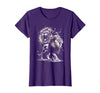 MyAnimal - Your Favourite Animal Wear Lion Majestic and Proud in Artistic Style T-Shirt - Purple