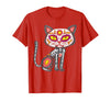 Halloween Cat Shirts For Women Men Kids Owner Sugar Skull Cat Dia De Muertos Day of Dead Halloween Mexican T-Shirt - Red