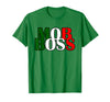 Italian Yeah B Mob Boss Italian Flag 1920s Costume Mafia Party T-Shirt - Kelly Green
