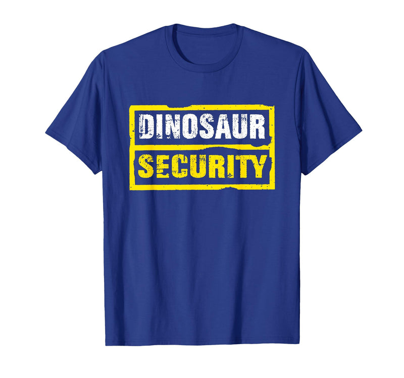 Halloween Dinosaur Security Costume RTees Halloween Adult Costume Dinosaur Security Dad Mom T-Shirt - Royal Blue