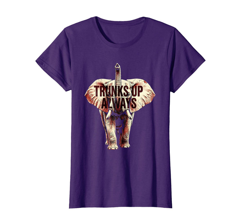 Mademark Trunks Up Always Elephant Graphic Design T-Shirt - Women - Purple