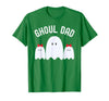 Ghoul Dad, Halloween Daddy Ghost Father of Two Ghost Girls T-Shirt - Kelly Green