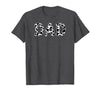 Cow Pattern Print Family Matching Birthday Apparel Cow Dad Birthday Family Matching Girl Boy Farm Birthday T-Shirt - Dark