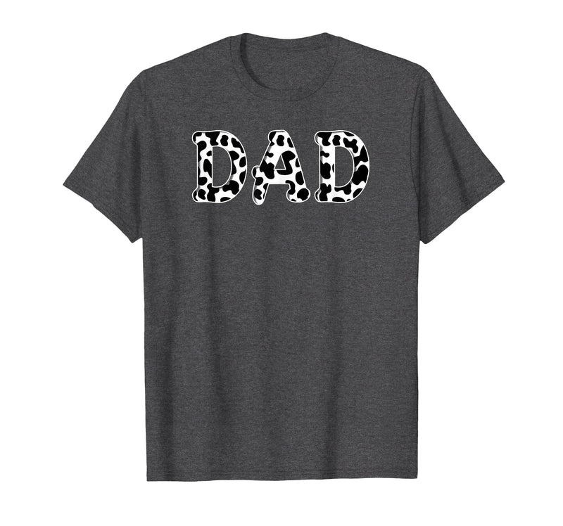 Cow Pattern Print Family Matching Birthday Apparel Cow Dad Birthday Family Matching Girl Boy Farm Birthday T-Shirt - Dark