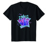 Stranger Things Starcourt Mall Vintage Neon Group Portrait T-Shirt - Black
