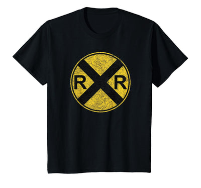 RAILROAD SIGN HALLOWEEN COSTUME TEES Railroad Sign Costume Train Rail Crossing Warning Sign T-Shirt