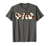 Cow Print For Family Matching Outfits DAD Cow Brown White Animal Print, Cow Pattern Farmer DAD T-Shirt - Asphalt Grey