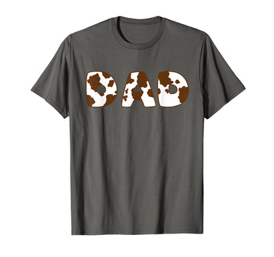 Cow Print for Family Matching Outfits Dad Cow Brown White T-Shirt