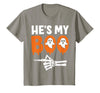 He's My Boo Matching Halloween Pajama Couples Funny T-Shirt - Slate Grey