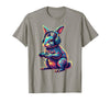 Rabbit Gaming Animal Video Games Funny Rabbit T-Shirt in Slate Grey