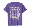 Halloween Costume For Doctor I've Got Your Back I've Got Your Back Halloween Skeleton Doctor Costume T-Shirt - Purple Heather