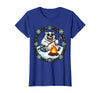 Mademark Polar Bear Sunglasses Roasting Marshmallow Christmas T-Shirt - Royal Blue