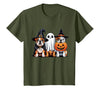 English Bulldog Halloween Funny Dog Lover Pumpkin Witch T-Shirt - Olive Green