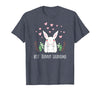 Cute Bunny Grandma Rabbit Grandmother T-Shirt in Heather Blue