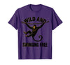 Mademark Wild and Swinging Free Monkey Graphic Design T-Shirt - Men - Purple