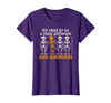 Orange Ribbon ADHD Awareness clothing Halloween Skeleton ADHD Awareness T-Shirt - Purple