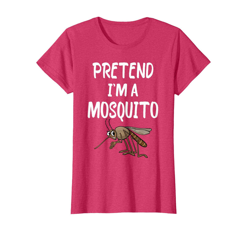 Pretend I'm A Mosquito Funny Halloween Costume Pretend I'm A Mosquito Funny Lazy Halloween Costume Party T-Shirt - Red