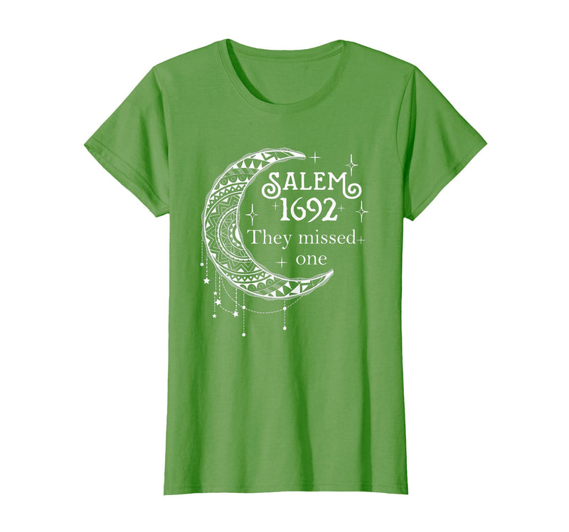 Salem 1692 They Missed One - Salem Witch 1692 Halloween T-Shirt - Grass Green