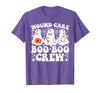Wound Care Nurse Boo Boo Crew Halloween Wound Care Boo Boo Crew Nurse Funny Ghost Halloween Nurse T-Shirt - Purple Heather