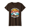 Boos Cruise Halloween Ghost Drinking Gifts Here for The Boos and Cruise Views Halloween Party T-Shirt - Brown