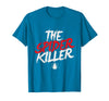 Moito Creepy Spiders Halloween Shirt Creepy Spiders Halloween Shirt Trick Treat Cobweb Killer Boo T-Shirt - Sapphire Blue