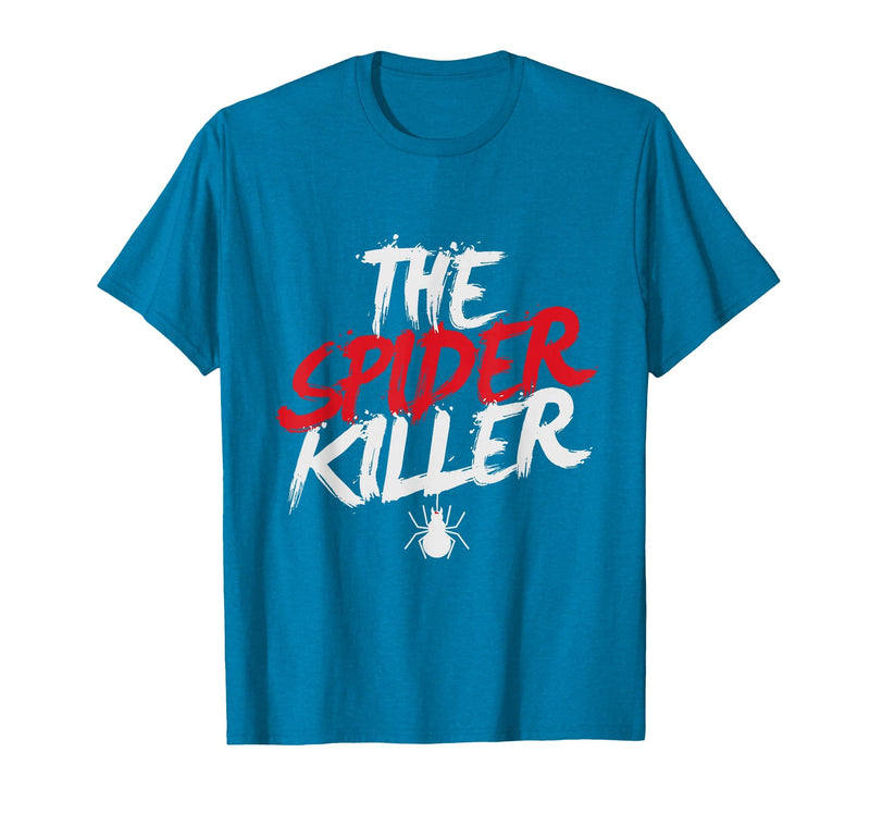 Moito Creepy Spiders Halloween Shirt Creepy Spiders Halloween Shirt Trick Treat Cobweb Killer Boo T-Shirt - Sapphire Blue