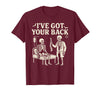 Halloween Costume For Doctor I've Got Your Back I've Got Your Back Halloween Skeleton Doctor Costume T-Shirt - Burgundy