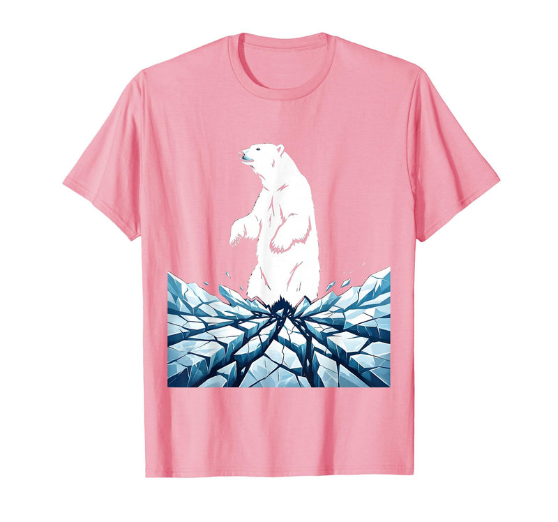 Mademark True North VBS Polar Bear Arctic Ice Design T-Shirt - Pink