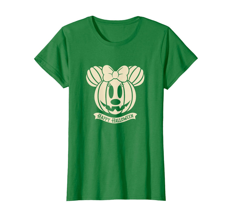 Disney Minnie Mouse Pumpkin Happy Halloween T-Shirt - Kelly Green