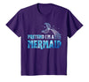 Funny Lazy Halloween Costumes & Halloween Shirts Pretend I'm A Mermaid Lazy Funny Mermaid Halloween Costume T-Shirt - Purple