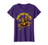 Mademark Swing First Ask Later Funny Monkey Design T-Shirt - Women - Purple