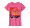 Disney Lion King Hakuna Matata Sunset Fill Trio Logo T-Shirt - Pink Heather