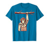 Mademark Hanging Around Doing Nothing Funny Monkey Design T-Shirt - Men - Sapphire Blue