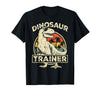 Dinosaur Trainer Halloween Vintage Dinosaur Trainer Halloween Costume Retro Dino Outline T-Shirt - Black
