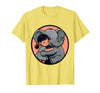Mademark Cute Girl Snuggling Baby Elephant Graphic Tee T-Shirt - Men - Lemon Yellow