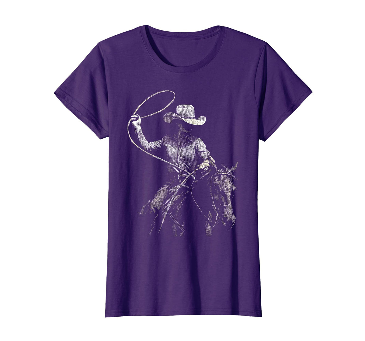 Cowgirl Western Rodeo Rodeo Cowgirl Western Horse T-Shirt - Purple
