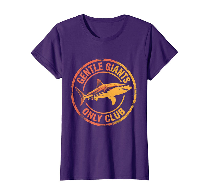 Mademark Gentle Giants Only Club Whale Shark Design T-Shirt - Purple