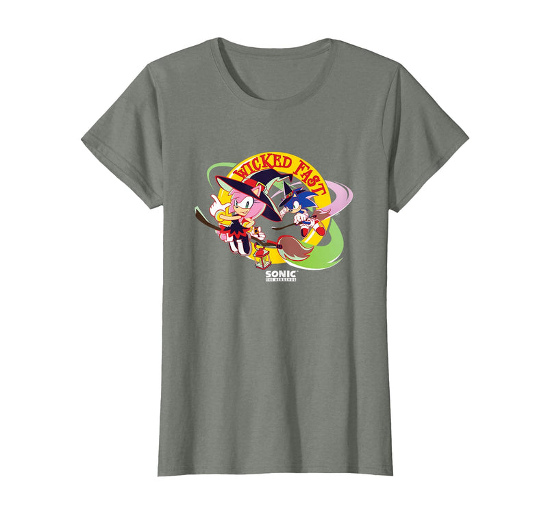 Sonic The Hedgehog Halloween Wicked Fast Witch Costumes T-Shirt - Olive Heather