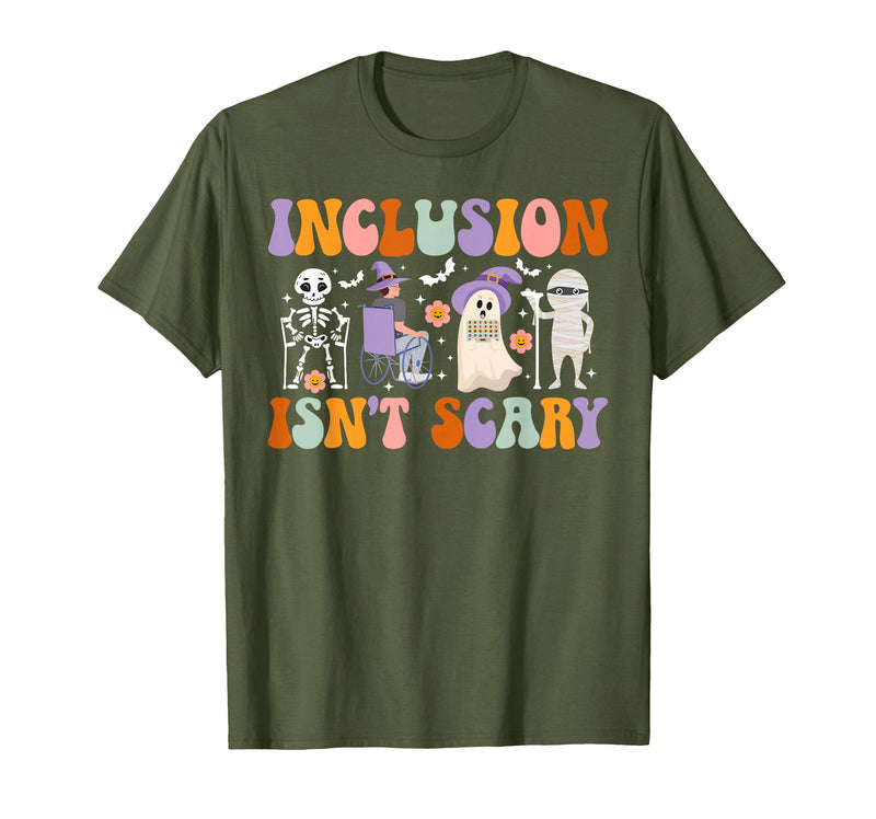 Halloween Applied Behavior Analysis Ghost Groovy Spooky ABA Therapist Halloween Groovy ABA Therapy T-Shirt - Olive Green