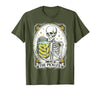 Tarot Card Skeleton Halloween Ades.shirt The Pickles Tarot Card Skeleton Canning Season Gardener T-Shirt - Olive Green