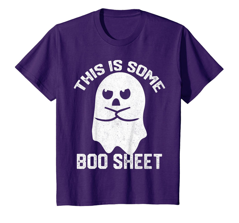 This Is Some Boo Sheet Funny Halloween Ghost This is Some Boo Sheet Halloween Angry Ghost Funny Men Women T-Shirt - Purple