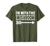 Funny Lazy & Easy Halloween Couple Costume Tee I'm with The Mushroom Halloween Costume Mushroom Halloween T-Shirt - Olive
