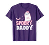 Spooky Family Cute Pink White Ghost Boo Halloween Spooky Daddy Family Cute Pink White Ghost Boo Halloween T-Shirt - Purple