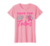 Amb Breast Cancer Awareness Month Warrior Survivor Save The Tatas Breast Cancer Pink Ribbon Skeleton Halloween T-Shirt - Pink