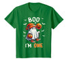Halloween Boo I'm First 1st Birthday Boy Boo I'm One Ghost 1st Birthday Halloween Boy Kids Groovy T-Shirt - Kelly Green