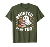 Halloween Student Books Lovers Haunted By My TBR Haunted By My TBR Cute Ghost Book Reading Teacher Halloween T-Shirt - Olive