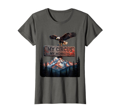 My Circus My Monkeys Funny Chaos Manager Design T-Shirt - Women
