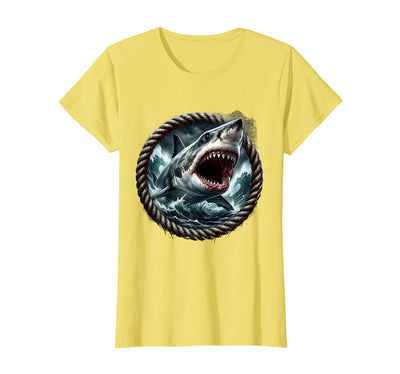 Shark Bursting Through Waves Graphic T-Shirt