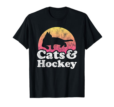 Cats and Hockey Apparel Co Cats and Hockey Men's or Women's Cat and Hockey T-Shirt